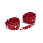 Liebe Seele - Crimson Red - PU Lederen Polsboeien - Vegan - Rood/Goud Liebe Seele - Crimson Red - PU Lederen Polsboeien - Vegan - Rood/Goud