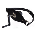 Black Label - The Killer - Lederen en Siliconen Ball Gag met Aandraaischroef - Zwart Black Label - The Killer - Lederen en Siliconen Ball Gag met Aandraaischroef - Zwart