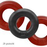 Hünkyjunk - Cockring - 3 stuks - Rood & Zwart Hünkyjunk - Cockring - 3 stuks - Rood & Zwart