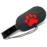 Black Label - Puppy Paw Paddle - Leer - Zwart Black Label - Puppy Paw Paddle - Leer - Zwart