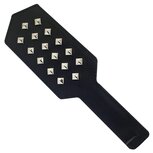 Black Label - Lederen Paddle met Studs - Zwart Black Label - Lederen Paddle met Studs - Zwart
