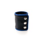 665 Leather - Leren Pols Portemonnee met Rits - Zwart/Blauw 665 Leather - Leren Pols Portemonnee met Rits - Zwart/Blauw