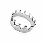 Black Label - RVS Cock Crown - Diameter 35 mm Black Label - RVS Cock Crown - Diameter 35 mm