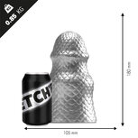 Stretch'r - Scaly - XXL Buttplug - Gun Metal Zilver - Maat M