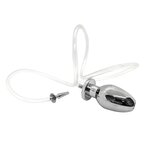 Black Label - Fire Hose - Holle Penisplug met Slang en Holle Buttplug - RVS - Zilver Black Label - Fire Hose - Holle Penisplug met Slang en Holle Buttplug - RVS - Zilver