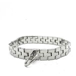 Black Label - Stainless Watch Link Collar met Gem Lock Silver Black Label - Stainless Watch Link Collar met Gem Lock Silver