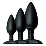 Nexus - Trio - Set 3 Kleinere Buttpluggen - Siliconen - Zwart Nexus - Trio - Set 3 Kleinere Buttpluggen - Siliconen - Zwart