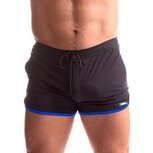 665 - Rally Shorts - Zwart/Blauw - Maat 2XL 665 - Rally Shorts - Zwart/Blauw - Maat 2XL