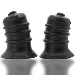 Oxballs - Ribnips - Tepelzuigers - Night Edition - Siliconen/TPR - Zwart