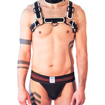 Brutus Vegan Puppy Harnas - Zwart/Wit - Maat S/M Brutus Vegan Puppy Harnas - Zwart/Wit - Maat S/M