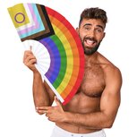 M Proud - Grote Waaier - LGBTQIA PRIDE Rainbow
