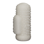 LoveToy - Knights Ring - Vibrerende Dual Purpose Sleeve - Drip - Wit LoveToy - Knights Ring - Vibrerende Dual Purpose Sleeve - Drip - Wit