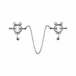 Kiotos - Kittenoortjes met Strik en Belletje - Tepelklemmen met ketting Kiotos - Kittenoortjes met Strik en Belletje - Tepelklemmen met ketting
