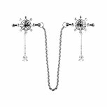 Kiotos - Spiderweb met hangende Spin - Tepelklemmen met ketting Kiotos - Spiderweb met hangende Spin - Tepelklemmen met ketting
