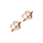 Liebe Seele - Tepelklemmen - Hartvormig met Strass Steentjes - Rosé Goud Liebe Seele - Tepelklemmen - Hartvormig met Strass Steentjes - Rosé Goud