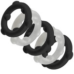 Oxballs - Gearheads - Spinner Cockringen Set - 5 stuks - Transparant/Zwart