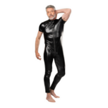 Amorable - Wetlook Heren Overall - Zwart - Maat S Amorable - Wetlook Heren Overall - Zwart - Maat S