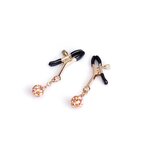 Liebe Seele - Luxe Tepelklemmen met Klaverballetje - Roze/Goud