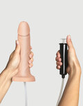 Strap-on-Me - Squirting Cum Dildo - Realistiche Spuitende Dildo - Lichte Huidskleur - Maat XL