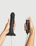 Strap-on-Me - Squirting Cum Dildo - Realistiche Spuitende Dildo - Zwart - Maat L