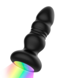 IY Krax - Buttplug met Vibratie en Stootbeweging - Met LED-licht - Zwart