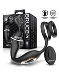 IY Bruce - Prostaatmassager 360° - Met dubbele penisring - Zwart