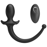 Mr. Play - Super Power - Vibrerende Hondenstaart Buttplug  met Afstandsbediening - Zwart