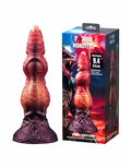 Power Monsters - Savage BeastLord - Monster Dildo - 24 cm - Oranje/Rood/Goud