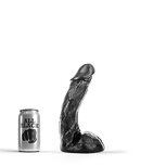 All Black - Realistische Dildo - 22,5 x 5,5 cm - Zwart