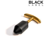 Black Label - Diamond Verzwaarde Buttplug - Metaal - Zwart/Goud - Small