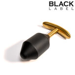 Black Label - Diamond Verzwaarde Buttplug - Metaal - Zwart/Goud - Large