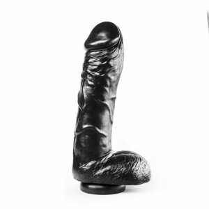 Dark Crystal XXL Dildo met zuignap 26 x 6 cm - zwart