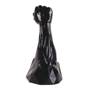Dark Crystal Fisting Dildo met extra zware voet 38 x 10,9 cm - zwart