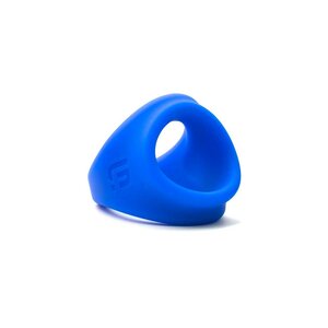 Sport Fucker Freeballer Cockring en Ballstretcher van vloeibare siliconen - blauw