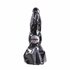 Dark Crystal Dildo met extra zware voet 20 x 7.5 cm no. 61 - zwart_