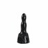 Dark Crystal Dildo met extra zware voet 3.6 x 17 cm no. 59 - zwart_