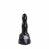 Dark Crystal Dildo met extra zware voet 3.6 x 17 cm no. 59 - zwart_
