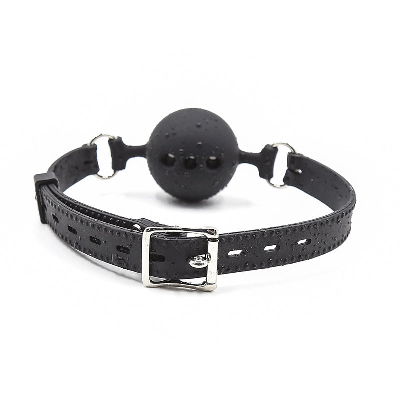 Smart Moves - Ball Gag met Ademgaten - Maat M - Zwart-Erotiekvoordeel.nl