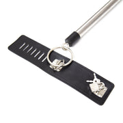 Smart Moves - Bondagestang met Collar en Handboeien - Zwart/Zilver-Erotiekvoordeel.nl
