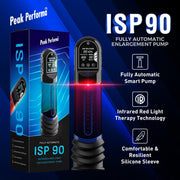 Peak Performa - ISP 90 - Penispomp met Infrarood Licht - Bevordert Groei - Zwart/Blauw