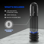 Peak Performa - ISP 90 - Penispomp met Infrarood Licht - Bevordert Groei - Zwart/Blauw