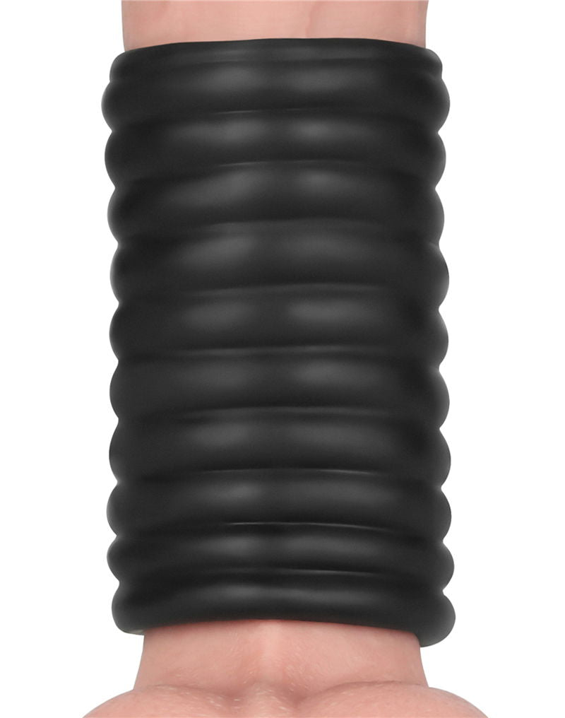 LoveToy - Wave Knights Ring - Vibrerende Penis Sleeve - Ø 3,7 cm - Zwart