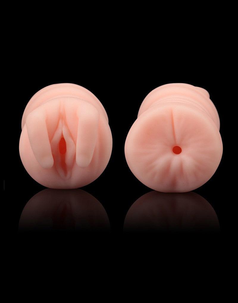 LoveToy - Virgin-Skin Blowout - Dubbelzijdige Stroker Masturbator - Vagina en Anus - Lichte Huidskleur