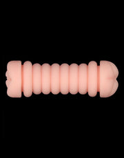 LoveToy - Virgin-Skin Blowout - Dubbelzijdige Stroker Masturbator - Vagina en Ass - Lichte Huidskleur