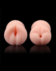 LoveToy - Virgin-Skin Blowout - Dubbelzijdige Stroker Masturbator - Vagina en Ass - Lichte Huidskleur