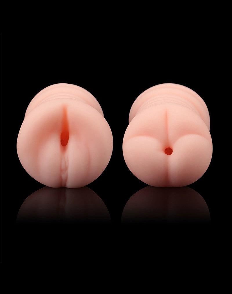 LoveToy - Virgin-Skin Blowout - Dubbelzijdige Stroker Masturbator - Vagina en Ass - Lichte Huidskleur