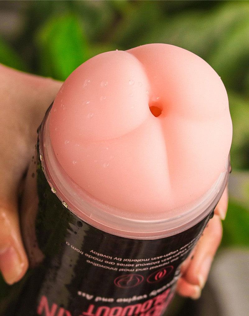 LoveToy - Virgin-Skin Blowout - Dubbelzijdige Stroker Masturbator - Vagina en Ass - Lichte Huidskleur