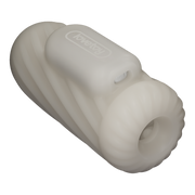 LoveToy - Knights Ring - Vibrerende Dual Purpose Sleeve - Spiraal - Wit