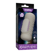 LoveToy - Knights Ring - Vibrerende Dual Purpose Sleeve - Drip - Wit
