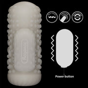 LoveToy - Knights Ring - Vibrerende Dual Purpose Sleeve - Drip - Wit